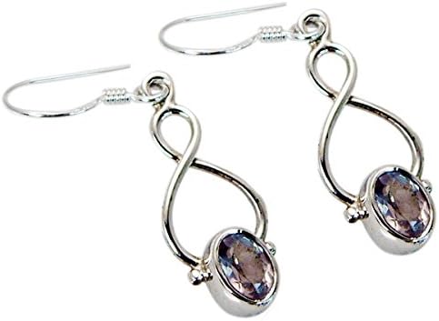 Riyo Gems Women's Rose Quartz Jaipur Silver Jewelry Antique Earrings Pink N½