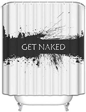 YEHO Art Gallery Painting Get Naked Funny Soft Comfort Shower Curtains Hooks,Polyester Fabric 60x72 inches