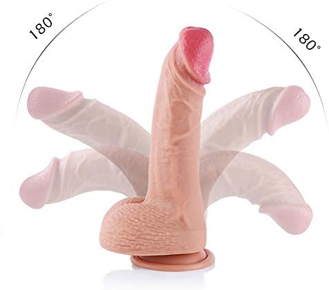 Xolove 7 Inch-d’i&l'do for Women Men, Soft M-assager T-oys (Flesh)