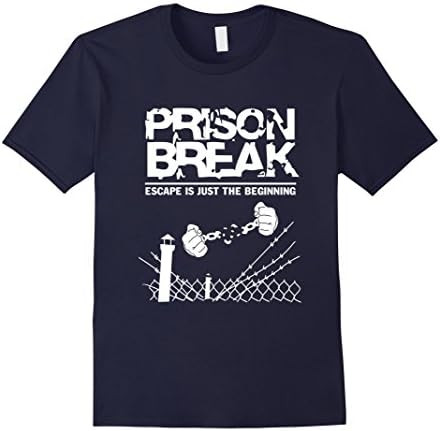 Men's Prison: Escape is just a beginning T-shirt 3XL Navy