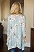 MIROL Womens Casual Fall Floral Print 3/4 Sleeve Tunic Loose Long Blouse Tops,Blue,Medium