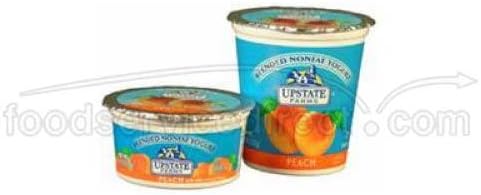 Upstate Niagara Coop Peach Rich and Creamy Yogurt, 8 Ounce -- 12 per case.