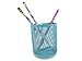 Yellofinch Half Moon Wire Mesh Pen Pencil Holder Magnetic 3.9 x 3.2 Inches Aqua