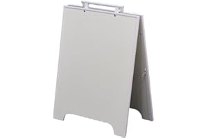 PVC A Frame, 18 x 24 Inch, Heavy Duty Sandwich Board, Sidewalk Sign with Reinforced Metal Edge Caps, Outdoor Sidewalk Adverti