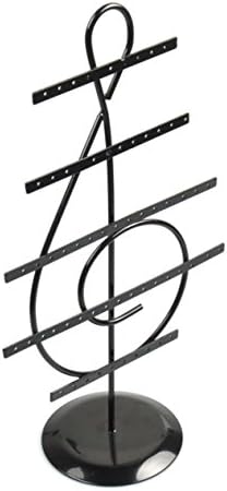 Plated music notes Multi-Earring Jewelry Display Holder 30pairs BLACK