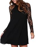 PAKULA® Women's Women Lace In Point Black Lace Shift Dress
