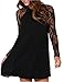 PAKULA® Women's Women Lace In Point Black Lace Shift Dress