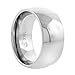 Surgical Stainless Steel Domed 10mm Wedding Band Ring Comfort-Fit High Polish, sizes 5-15