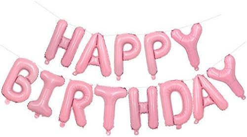 Unicorn Mermaid Princess Pink Happy Birthday Balloon Banner
