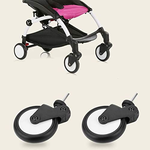 Baby Strollers Rubber Wheels Accessories Front Back Wheel Set for Yoya Vovo Wheel Kids Carriage Tools(1 Pair Front Wheel)