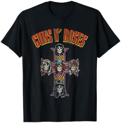 Amazon.com: Guns N' Roses Official Vintage Cross T-Shirt Small