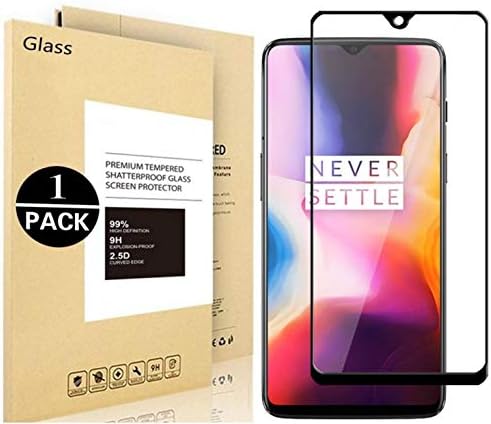 OnePlus 6T Screen Protector, Vigeer [ Full Coverage ] [0.3mm, 2.5D] [Bubble-Free] [9H Hardness] [Easy Installation] [HD Clear] Tempered Glass Screen Protector for OnePlus 6T