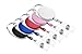 Retractable Badge Holder Carabiner Reel Clip On ID Card Holder, Pack of 5 Assorted Colors