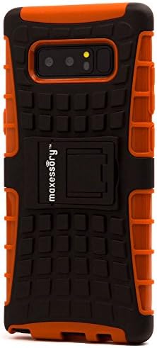 Galaxy Note 8 Case, Maxessory Orange Offroad Shock-Proof Rugged Dual-Layer Armor Rigid Ultra-Slim Kickstand Protective Hard Tough Hybrid Phone Cover Shell