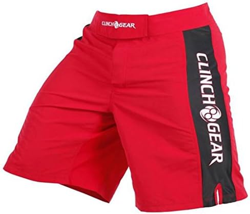 CLINCH GEAR - Pro Series - MMA Shorts * WOD Shorts * Fight Shorts Red/Black/White 32