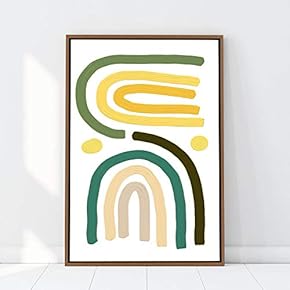 signwin Framed Canvas Wall Art Nordic Rainbow Canvas...