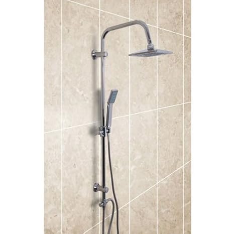 Dusch Komplett-Set Duschset Dusche Duschgarnitur Brausegarnitur mit Verkalkungsschutz Duschkopf und Handbrause Duschsäule Dus