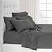 Bare Home Full Sheet Set - Luxury 1800 Ultra-Soft Microfiber Full Bed Sheets - Double Brushed - Deep Pockets - Easy Fit - 4 Piece Set - Bedding Sheets & Pillowcases (Full, Grey)