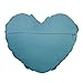 JWH 3D Flower Throw Pillow Covers Decorative Aesthetic Floral Accent Pillow Cases Heart Shaped Cushion Love Decor for Couch Living Room Bed Chair 14 x 16 Inches Teal Blue