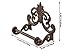 Comfify Fleur De Lis Cast Iron Toilet Paper Roll Holder - Cast Iron Wall Mounted Toilet Tissue Holder - European Victorian Design - 7.9x4.3x6.3 - with Screws and Anchors - Rust Brown