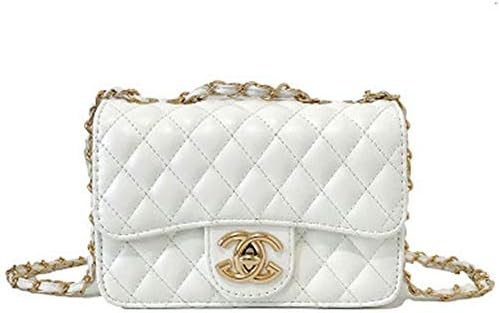 Women's Fashionable Rhombic Chain Small Leather Bags Shoulder Bag