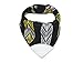 Honey Molly Baby Bandana Teething Bibs for Boys and Girls 4 Pack with Attached BPA-Free Silicone Teether -Unisex Bandana Bibs with Adjustable Snap for Teething -100% Organic Cotton (Black/White)