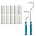 12 in 1 Paint Roller Kit, 4 Inch Mini Home Decorative Sponge Paint Brush Refills with Plastic Support Handle for Wall Ceiling Art Painting