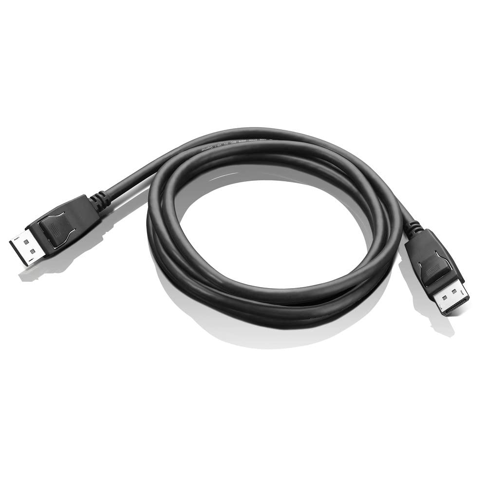 Lenovo 0A36537 DisplayPort to DisplayPort Monitor Cable, Black, 6'