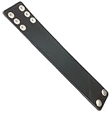 Making up Men's Black Brown White Leather Bracelet Single Layer Wristband Cuff Bangle,Length:21.9cm