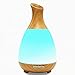 Walkas 300ml Cool Mist Humidifier Ultrasonic Aroma Essential Oil Diffuser for Office Home Bedroom Living Room Study Yoga Spa - Wood Grain (2017 Newest)