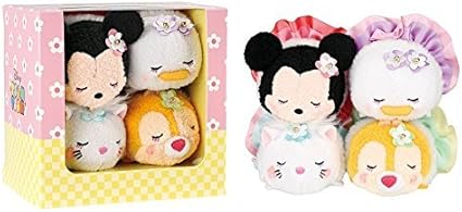 Amazon Com Disney Store Kyoto Tsum Tsum Minnie Daisy Marie Clarice Set Hannari Japan Import Toys Games