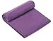 Microfiber Travel Towel – Sports Towel for the Gym – Beach - Camping - Swimming – Yoga – Pilates – Quick Dry – Lightweight – Compact – Antibacterial (Purple, 70 X 35 Inches)