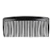 2 Pcs Black Plastic Comb Hair Clip Clamp for Ladies
