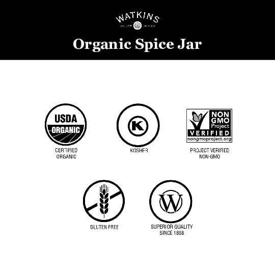 WATKINS GOURMET ORGANIC SPICE JAR, PARSLEY FLAKES, NON-GMO, KOSHER, 0.59 OUNCE JAR, 1-PACK
