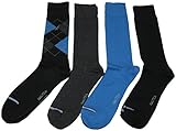NAUTICA Crew Classics Casual All Day Comfort Dress Socks-4 Pairs Designer Mix