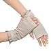 Kenmont Women Summer UV Protection Cotton Lace Gloves || Outdoor Sports Fishing Gloves || Nail Dryer Gloves