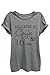 Coffee and Wine Womens Relaxed T-Shirt Tee Heather Grey - Large