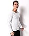 MODCHOK Men's T-Shirts Long Sleeve Tee Crewneck Sweatshirt Conton Lightweight Top White S