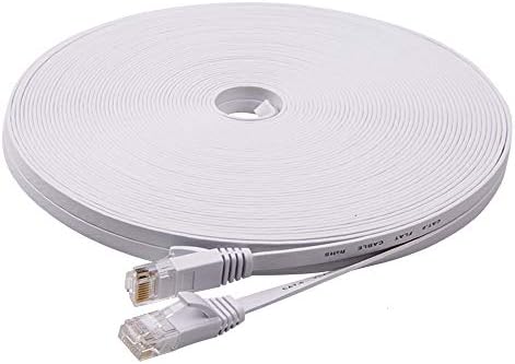 Lanケーブル m 有線ケーブル ランケーブル フラットタイプ Cat6準拠 有線lanケーブル Rj45コネクタ フラットケーブル サーバー 企業様向け 業務用 屋外用 カテゴリ6 ホワイト