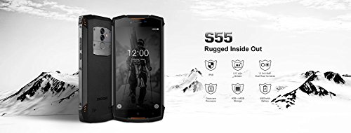 DOOGEE-S55-55-Pulgadas-relacin-18-9-Android-80-Smartphone-al-Aire-Libre-IP68-Impermeable-Antipolvo-Antigolpes-Carga-rpida-de-la-batera-5500mAh-Octa-Core-4GB-64GB-Negro