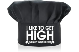 AGMDESIGN Funny Chef Wear, Funny Chef Hat, I Like to Get Ingredients, Adjustable Kitchen Cooking Hat for Men & Women Black, Mother's Day/Father's Day/Birthday Gift for Him, Her, Mom, Dad, Friend