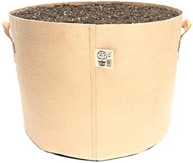 TH Choice Premium Fabric Pot Aeration Grow Bag (single) (25 Gallon, Single, Tan)