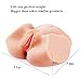 Realistic Pussy Anal Ass Male Masturbator with Sucking and Vibrating Device for Intense Stimulation,Life Size Sex Toy with Two Holes for Male Masturbation (Upgrade)