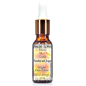 Ancient Flower Rose and Gold Natural Face serum oil for anti ageing Glowing and Bright Skin targets pigmentation…