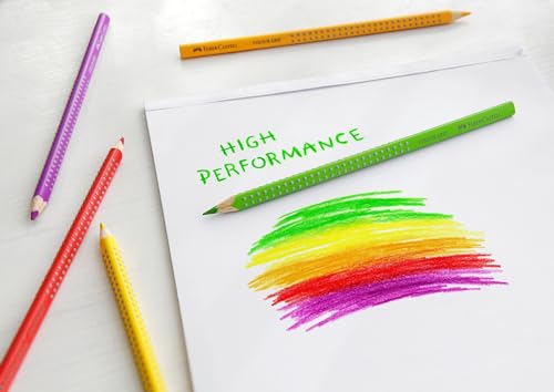Faber-Castell 201540 - Color Grip 18 + 4 + 2 promotion set | Ergonomic and shatterproof colouring pencils including 4 neon colours and 2 pencils, for children and adults