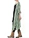 Mordenmiss Women's New Loose Thin Garb Drape Open Front Cardigan L Green Plaid