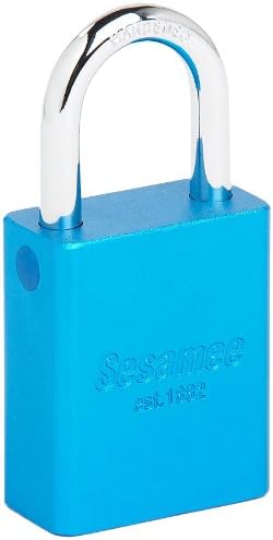 Sesamee 90214 KD Aluminum Rekeyable Safety Lock-Out with 1-1/2-Inch 40mm wide Padlock and 1-Inch Hardened Steel Shackle, Blue