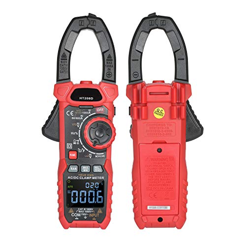 AC/DC Digital Clamp Meter 1000A True RMS Auto Range Professional