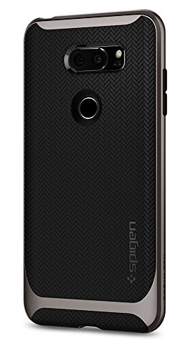 Spigen Neo Hybrid LG V30 Case Herringbone with Flexible Inner Protection and Reinforced Hard Bumper Frame for LG V30 (2017) - Gunmetal