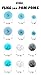 Blue Birthday Party Decoration Set for Boys - Happy Birthday Flag Banner, Blue Paper Fans, Dots Paper Garland, Colorful Balloons & Tissue Pompoms - 29-Piece Boy Birthday Party Decor Supply Kit